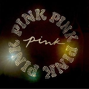 PINK Bling Campus Sweatpants Black Size XS NWT